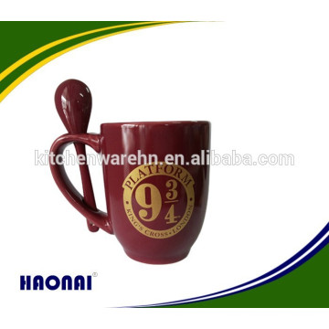 tea mug with spoon ceramic